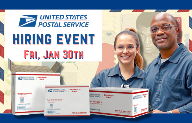 Friday: Walk In, Learn More- USPS is Hiring!